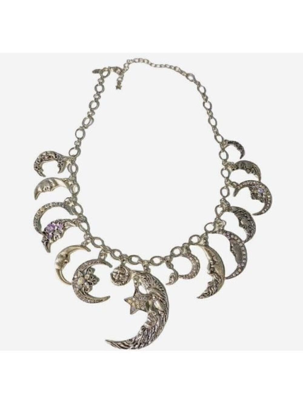 Kirks Folly Necklace Moon & Stars Shadow Charms